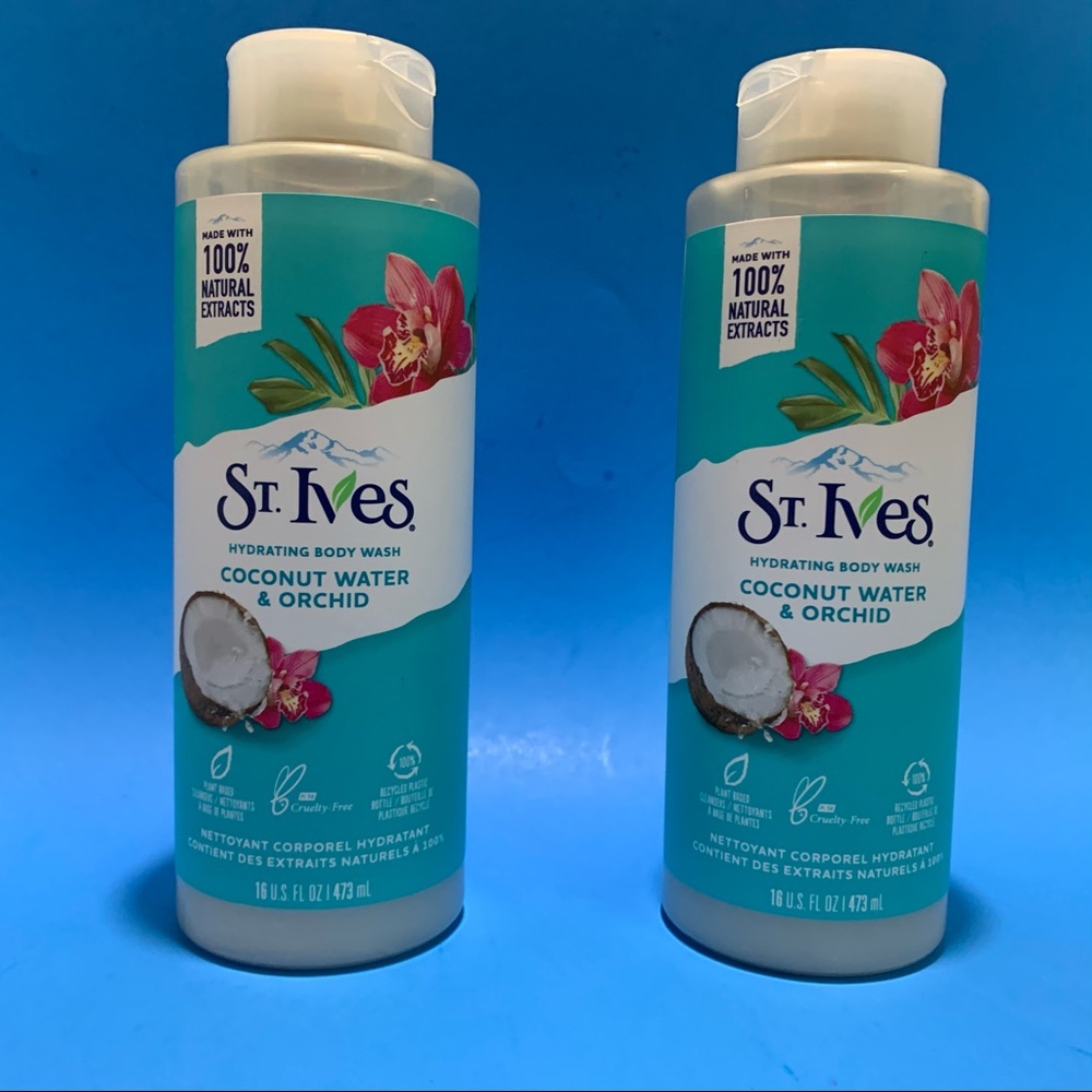 St Ives Body Wash 16 OZ Coconut Water & Orchid Pack of 2